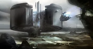 Mysterious Forerunner Structure In The World Of Halo Wallpaper