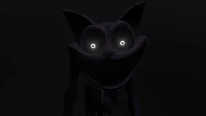 Mysterious Glowing Eyed Cat Wallpaper