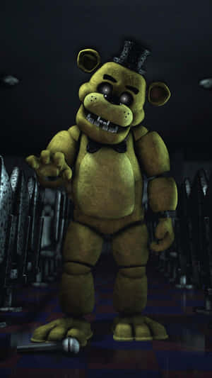 Mysterious Golden Freddy In All His Glory Wallpaper