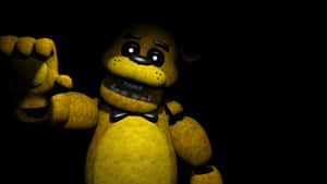 Mysterious Golden Freddy In Dark Atmosphere Wallpaper