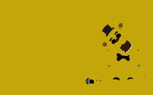 Mysterious Golden Freddy Strikes A Pose Wallpaper