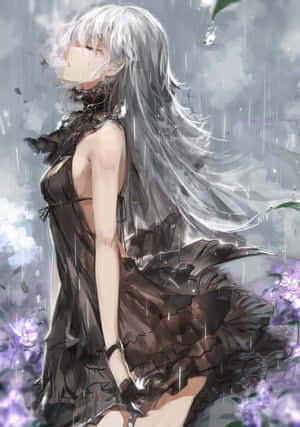 Mysterious Gothic Costume In A Dark Forest Wallpaper