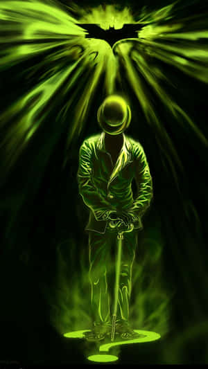 Mysterious Green Figure Art Wallpaper