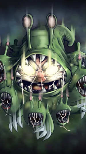 Mysterious_ Green_ Monster Wallpaper