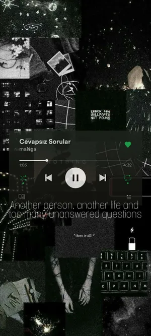 Mysterious_ Green_ Toned_ Collage Wallpaper