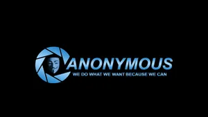 Mysterious Hacker Emblem On A Cool Blue Backdrop Wallpaper