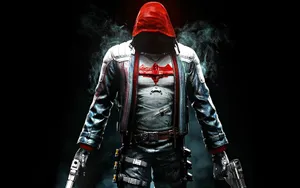 Mysterious_ Hooded_ Figure_with_ Guns Wallpaper