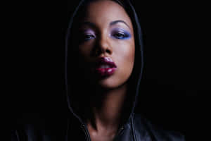 Mysterious Hooded Womanin Shadow Wallpaper