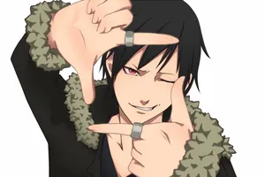 Mysterious Izaya Orihara Smirking In His Iconic Attire Wallpaper