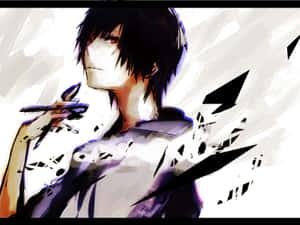 Mysterious Izaya Orihara Smirking In The City Wallpaper