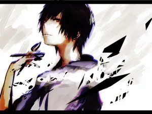 Mysterious Izaya Orihara Smirking In The City Wallpaper