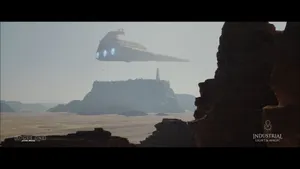 Mysterious Jedha City Among The Majestic Mountains Wallpaper