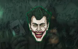 Mysterious Joker Card In Vibrant Colors Wallpaper