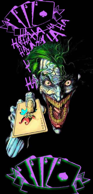 Mysterious Joker Card On Dark Background Wallpaper
