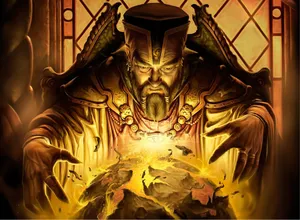 Mysterious Mage Casting A Magic Spell Wallpaper