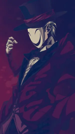 Mysterious_ Man_in_ Top_ Hat_and_ Mask Wallpaper
