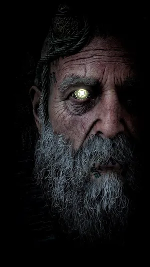 Mysterious_ Man_with_ Glowing_ Eye Wallpaper
