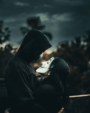 Mysterious_ Masked_ Embrace_ Dark_ Romance.jpg Wallpaper