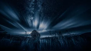 Mysterious Night Sky With Stars Wallpaper