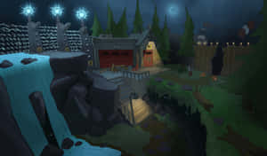 Mysterious_ Nighttime_ Outdoor_ Scene Wallpaper