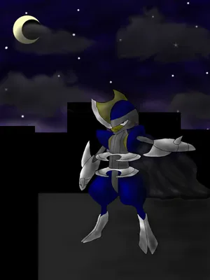 Mysterious Nighttime Shiny Bisharp Wallpaper