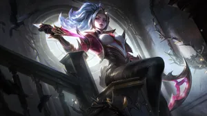 Mysterious_ Ninja_ Akali_ Artwork Wallpaper