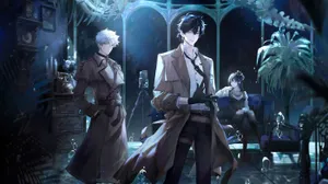 Mysterious Noir Teamin Blue Hues Wallpaper