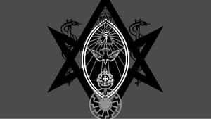 Mysterious Occult Symbolism In A Dark Forest Wallpaper