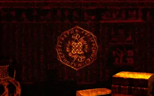 Mysterious Occult Symbols On A Dark Background Wallpaper