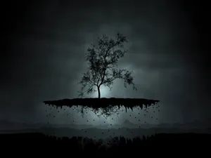 Mysterious Path Through The Foggy Forest Wallpaper