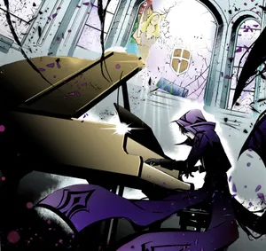 Mysterious_ Piano_ Player_ Anime_ Art Wallpaper