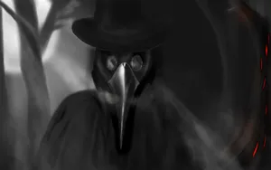 Mysterious Plague Doctor Artwork Wallpaper