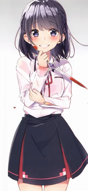 Mysterious Psycho Anime Girl Wallpaper