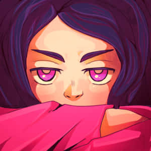 Mysterious_ Purple_ Eyed_ Character Wallpaper