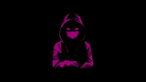 Mysterious Purple Hoodie Figure Wallpaper