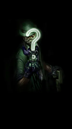Mysterious Question Mark Villain Wallpaper