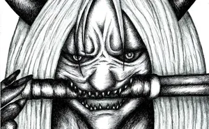 Mysterious Reaper Death Seal With Glowing Eyes In The Darkness Wallpaper