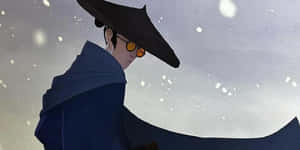 Mysterious_ Samurai_ Under_ Snowfall.jpg Wallpaper