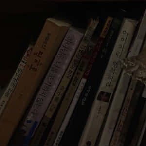 Mysterious_ Shelf_of_ Korean_ Books Wallpaper