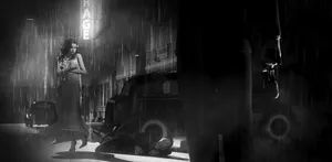 Mysterious Silhouette In A Dark Alley Wallpaper