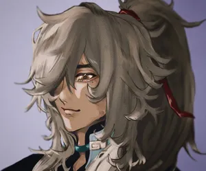 Mysterious Smiling Anime Character Wallpaper