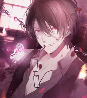 Mysterious Smiling Anime Character Wallpaper