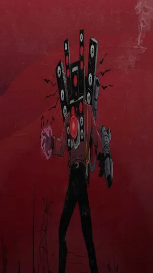 Mysterious_ Speaker_ Man_ Artwork Wallpaper