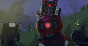 Mysterious_ Techno_ Shaman_ Forest Wallpaper