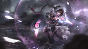 Mysterious Templar Assassin In Action Wallpaper