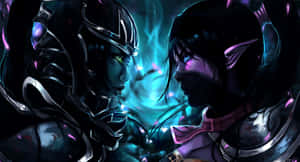 Mysterious Templar Assassin In Action Wallpaper