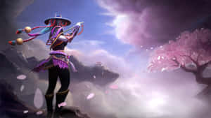 Mysterious Templar Assassin In Action Wallpaper