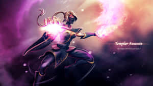 Mysterious Templar Assassin In Action Wallpaper