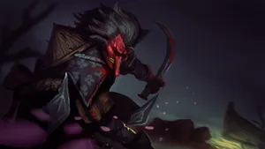 Mysterious Tengu Watching Over The Forest Wallpaper