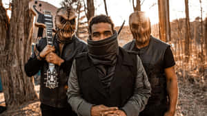 Mysterious_ Trio_ In_ Woods Wallpaper